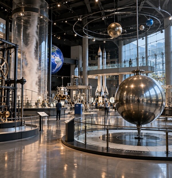 物理的を英語で表すphysicalをイメージした科学展示施設