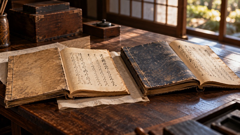 伊達政宗の辞世の句が二通り伝わる理由をイメージした二冊の古い歴史資料