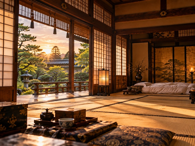 伊達政宗が晩年に病を患い最期を迎えた江戸の仙台藩邸をイメージした風景