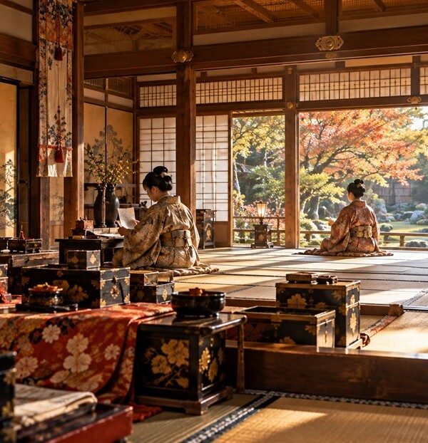 戦国時代の前田家の女性たちの暮らしをイメージした武家屋敷の座敷